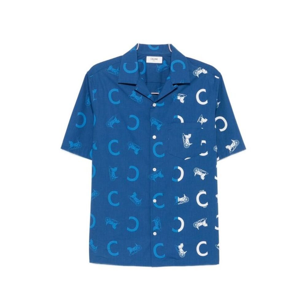 Celine Men Printed Bowling Shirt